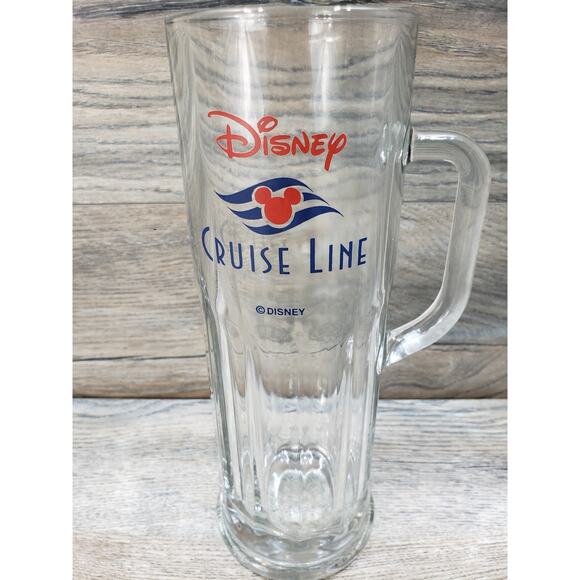 Walt Disney Cruise Line Clear Glass Tall Beer Stein Mug - Picture 2 of 9